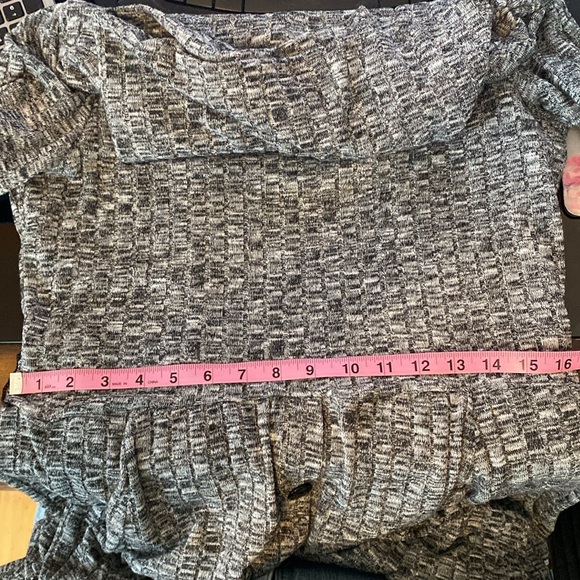 Robbie Bee Women’s Midi Sweater Dress, Fit & Flare, Gray/Black Size L - Picture 10 of 11